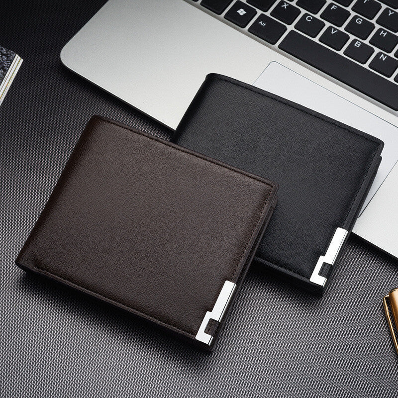 Mens PU Leather Wallet Coin Purse Wallet Multiple Card Slots