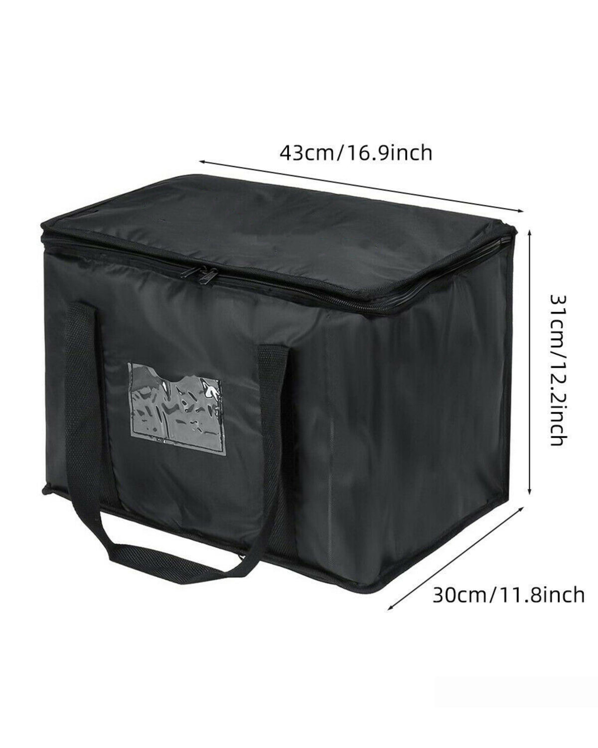 50L Insulated Food Delivery Bag Pizza Takeaway Thermal Bag Waterproof Reusable