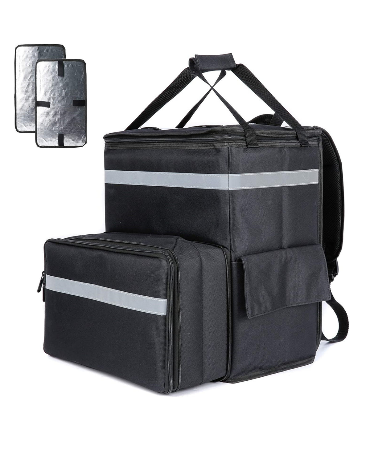Food Delivery Backpack, Large Expandable Insulated Hot Pizza Bags