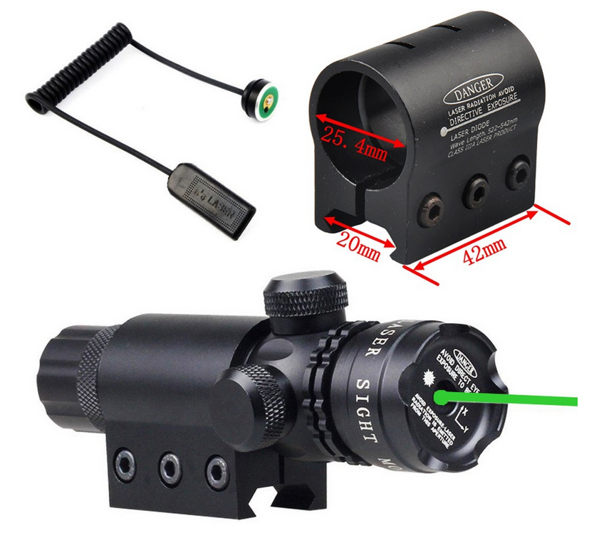 Green Laser Beam Dot Sight Scope for Gun Rifle Pistol Picatinny Mount