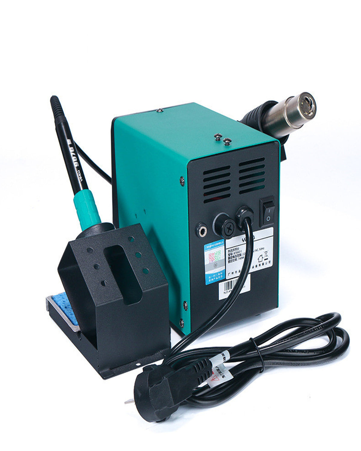 Soldering Station Solder Iron Kit Hot Air Gun Digital Desoldering
