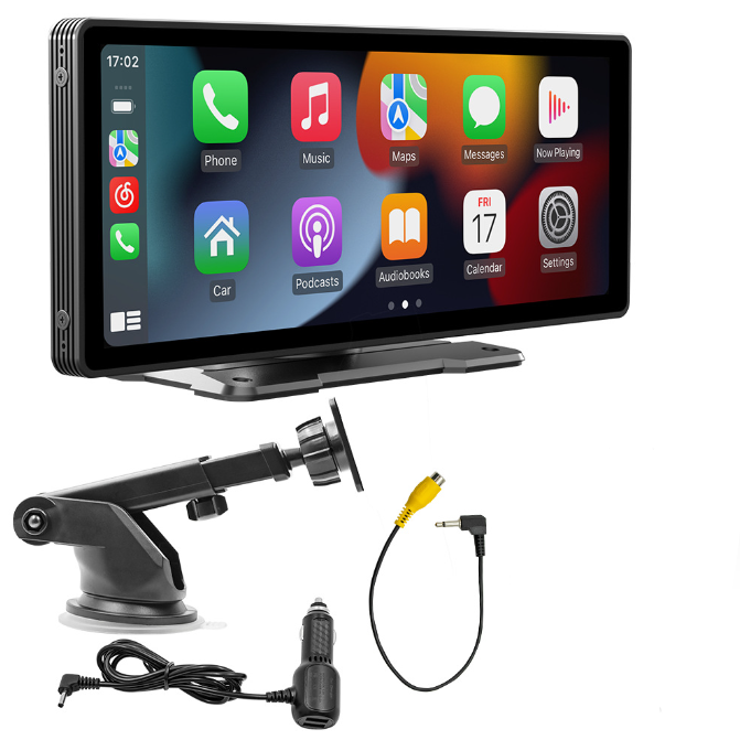9" Portable Wireless Apple Carplay Android Car Stereo