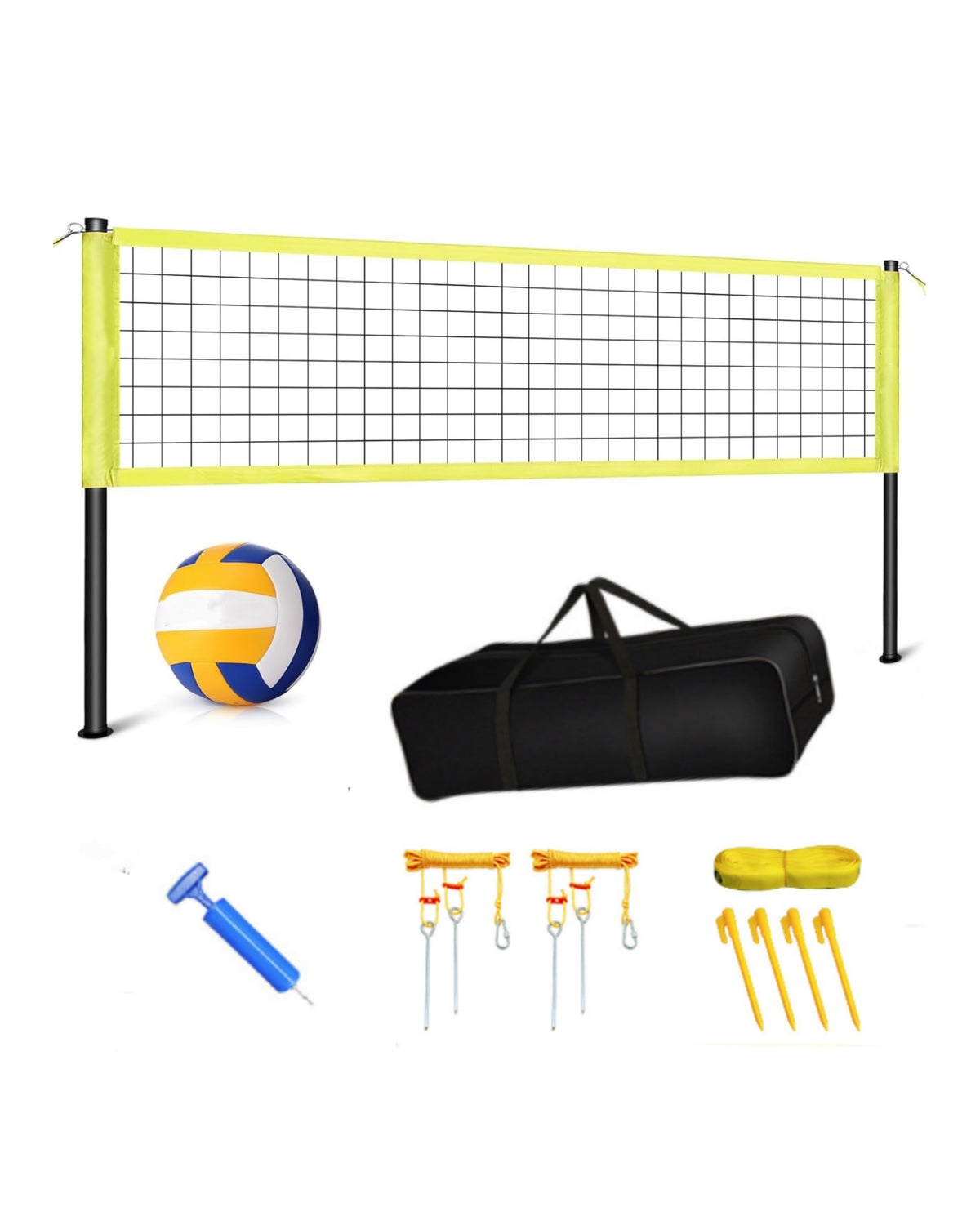 Outdoor Volleyball Net Set with Adjustable Pole