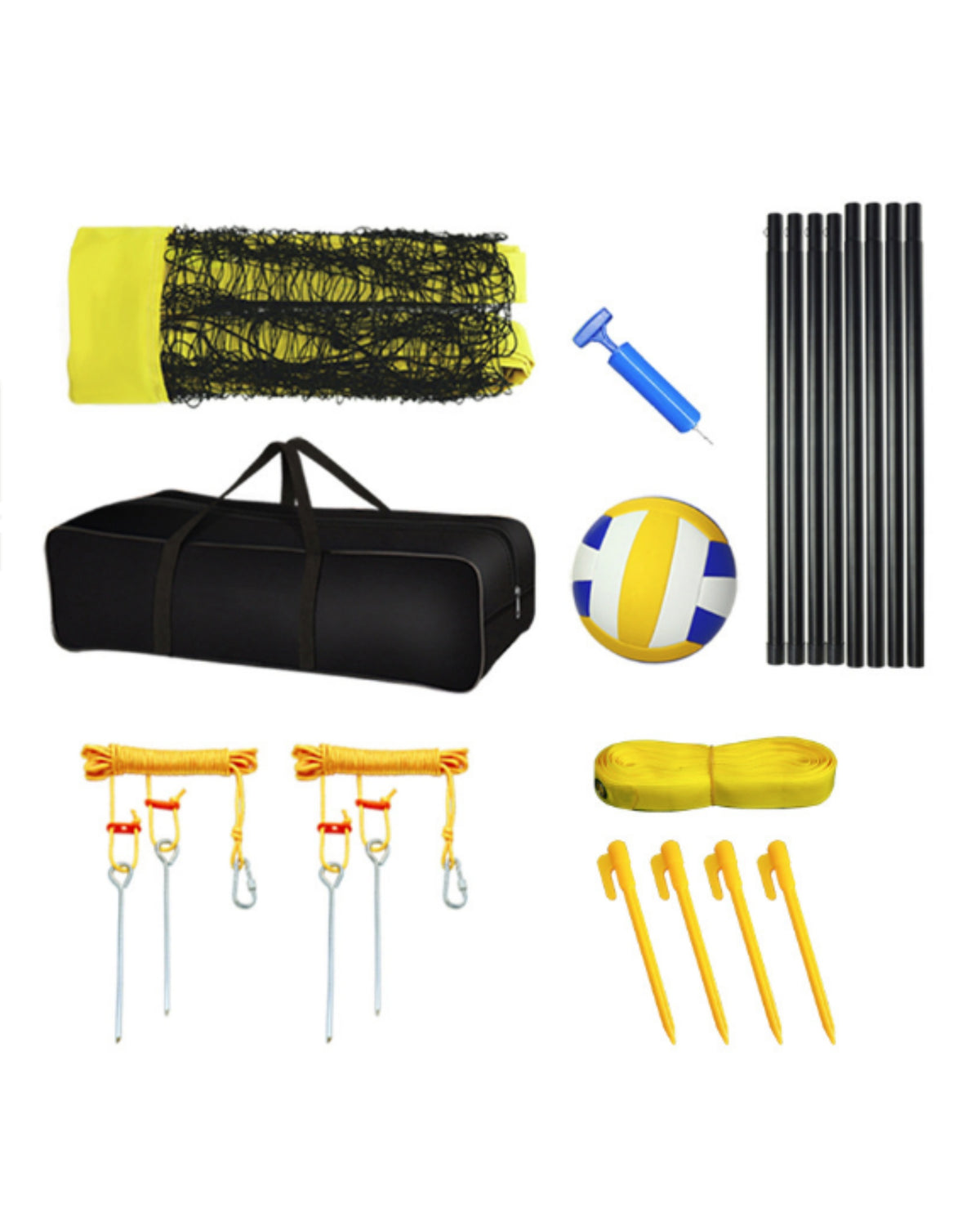 Outdoor Volleyball Net Set with Adjustable Pole