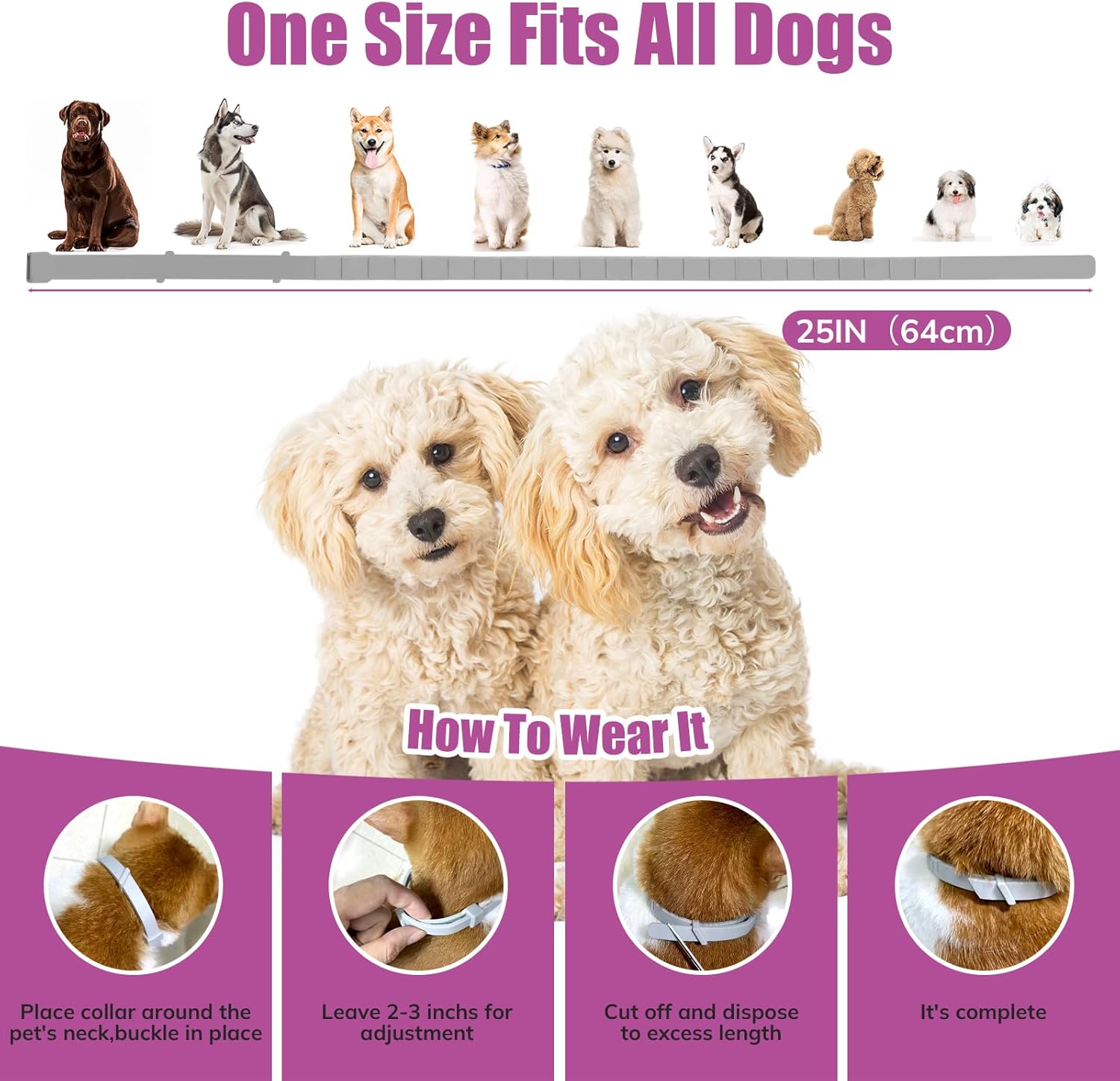 4PCS Dog Calming Collars