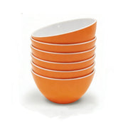 Henni & Friends Cereal Soup Salad Bowls Set of 6 in Orange