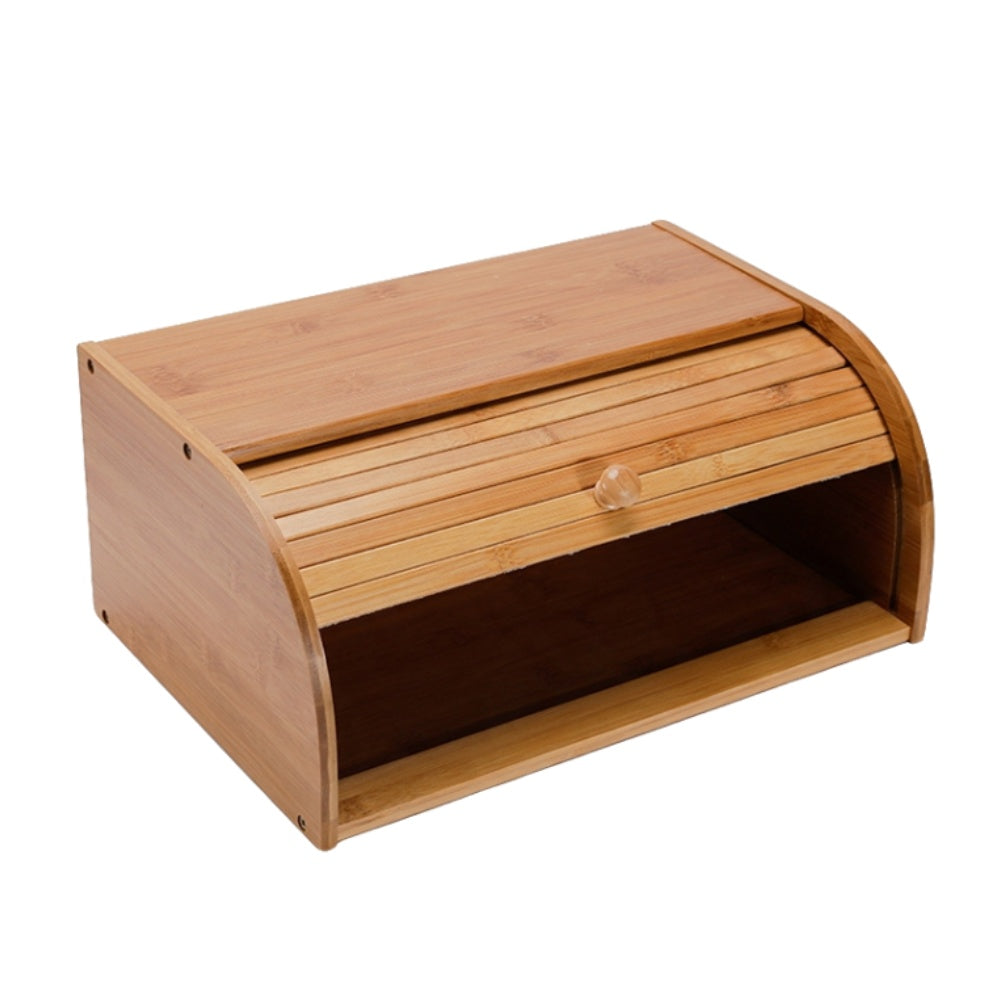 Bamboo Bread Bin Storage Box Loaf Container