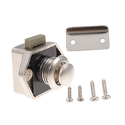 4x Push Button Drawer Cupboard Latch Catch Lock RV Caravan Cabinet Handle Knob