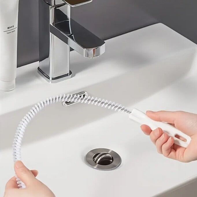 DRAIN PIPE CLEANER FLEXIBLE TOOL BATH WATER CLEANING DREDGE BRUSH SINK Kitchen