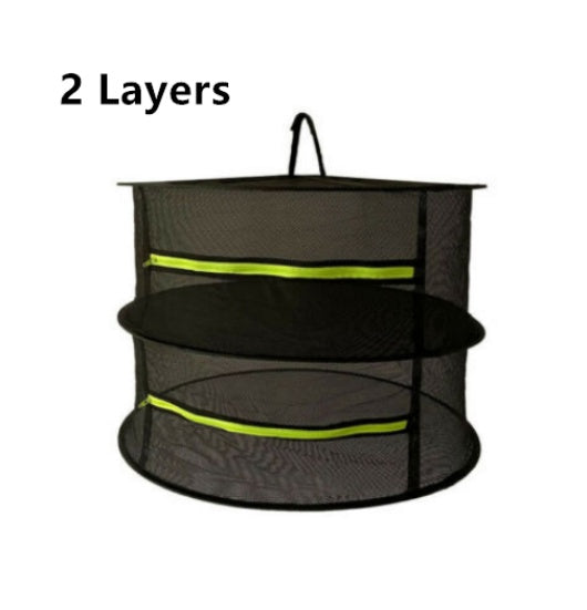 2 Tier Drying NET Large Shelf Hydroponic Hanging Grow Herb Plant Dry Rack