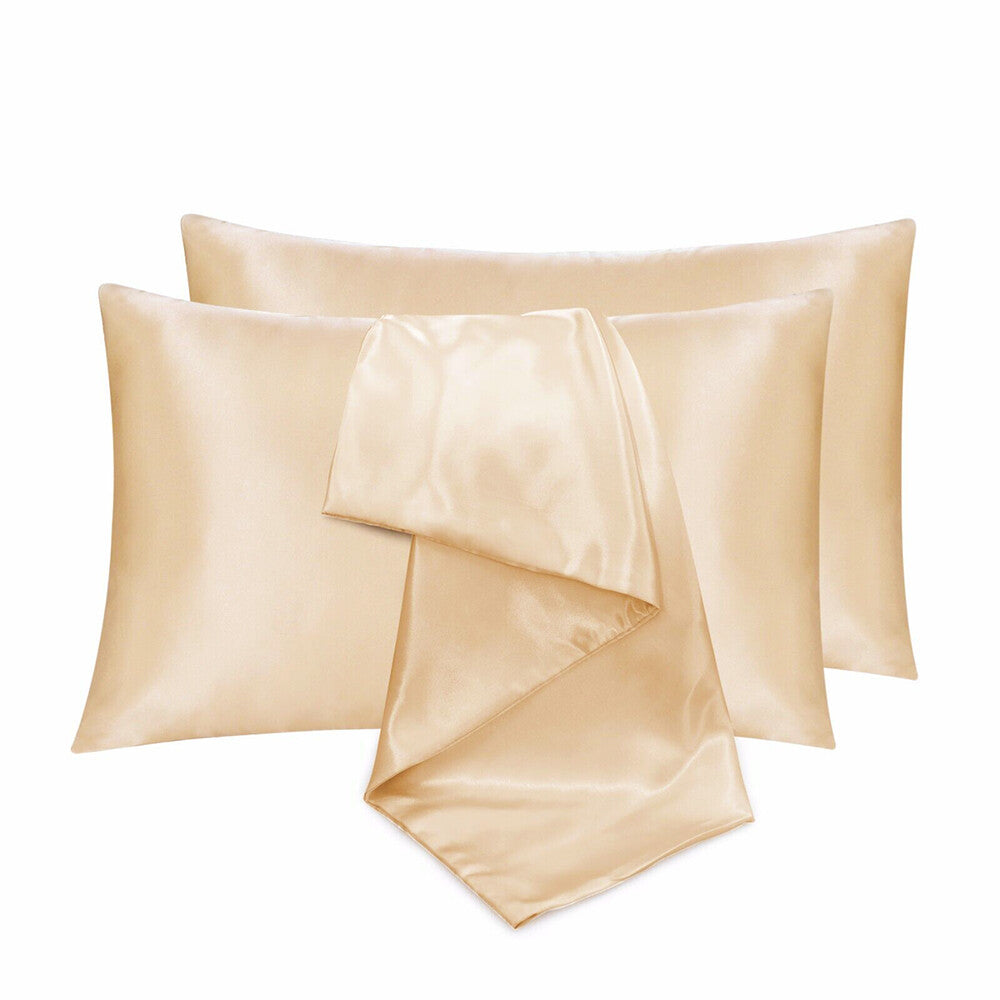 2pcs Satin Pillow Case Pillowcase Cushion Covers