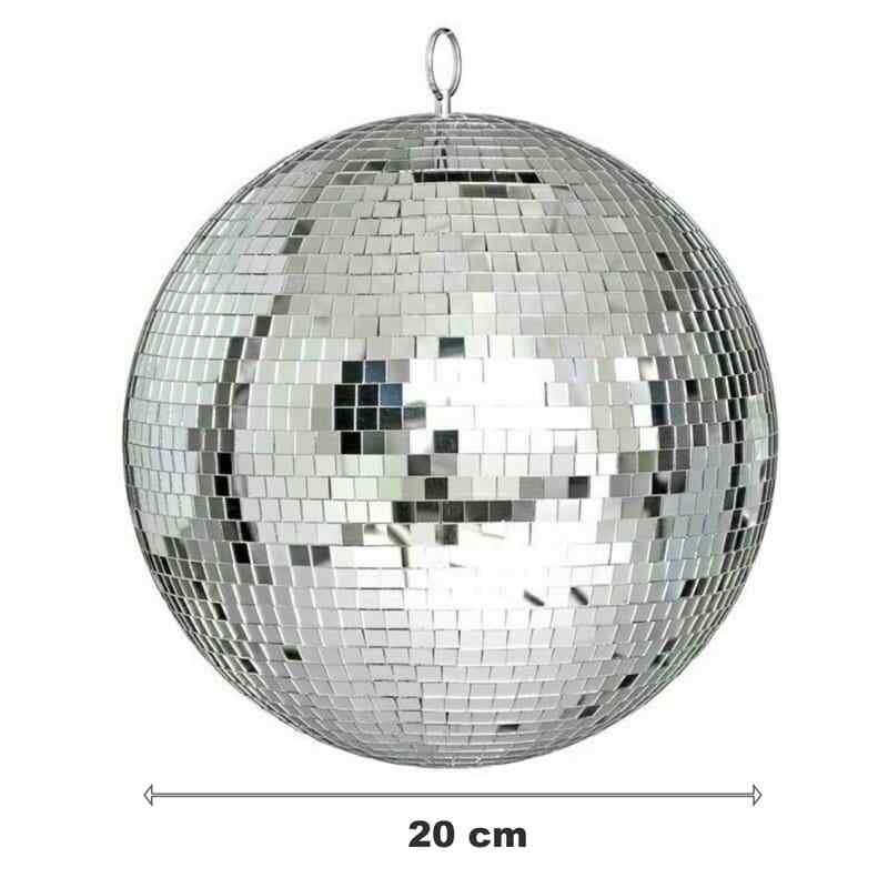 3/5/10/20cm Disco Mirror Ball DJ Light Silver Dance Party Stage Lighting Eve
