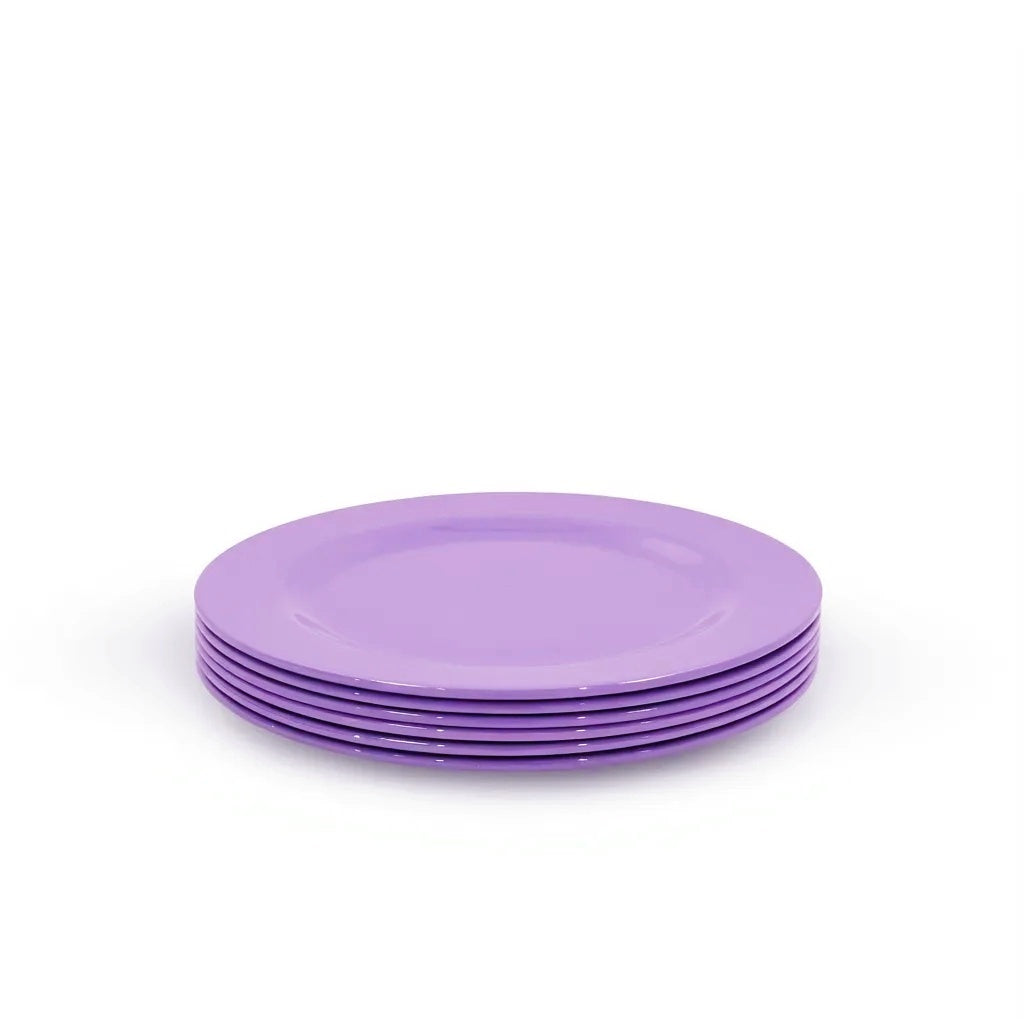 Set of 6, 20/25CM Melamine Plates BPA Free Kids Dinnerware