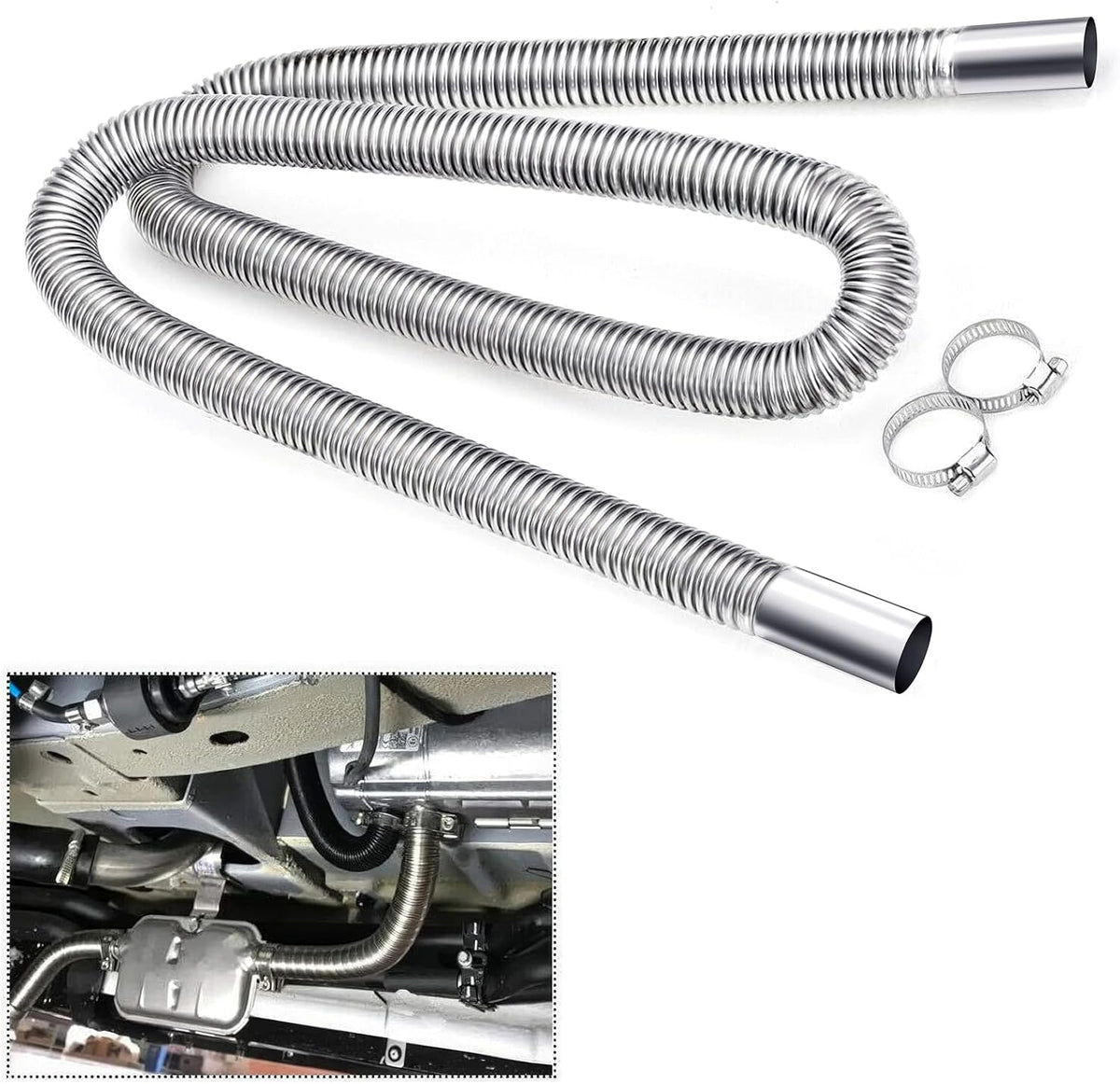 200cm Diesel Heater Exhaust Pipe Stainles Steel Hose