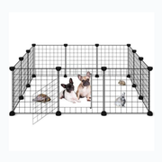 12 Panel Pet Dog Playpen Puppy Exercise Cage Enclosure Fence Cat Rabbit Play Pen
