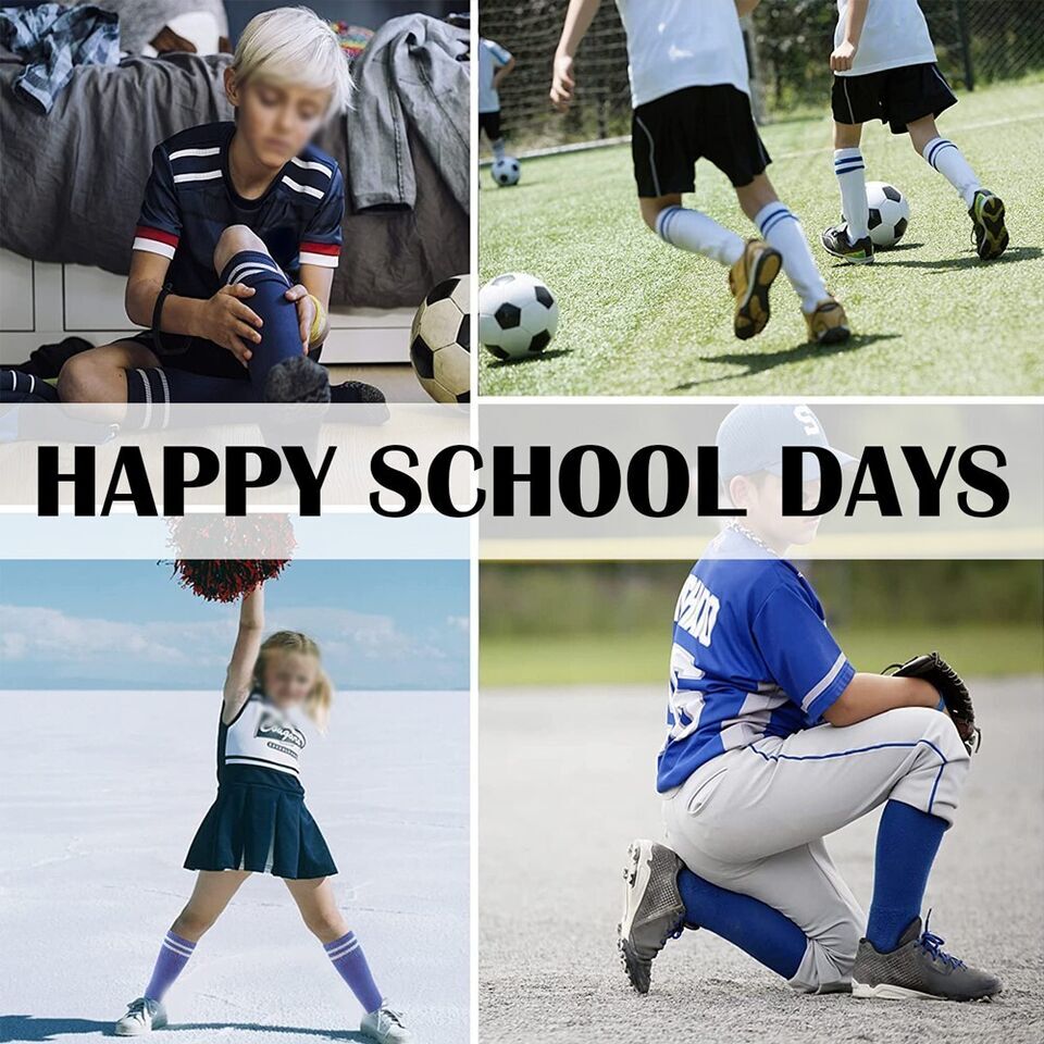 Kids Adult High Knee Soccer Football Socks