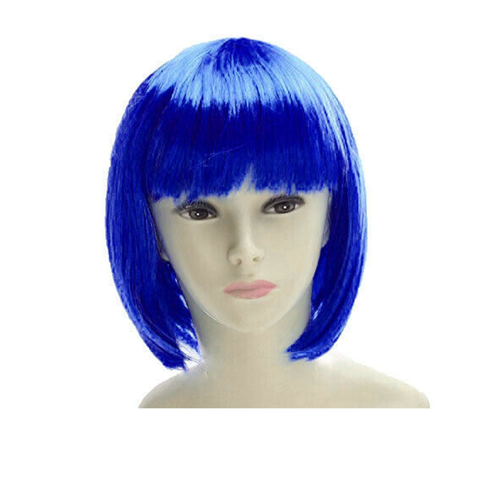 Womens Short Straight BOB Sleek Hair with bang Synthetic Cosplay Wig Wigs Party