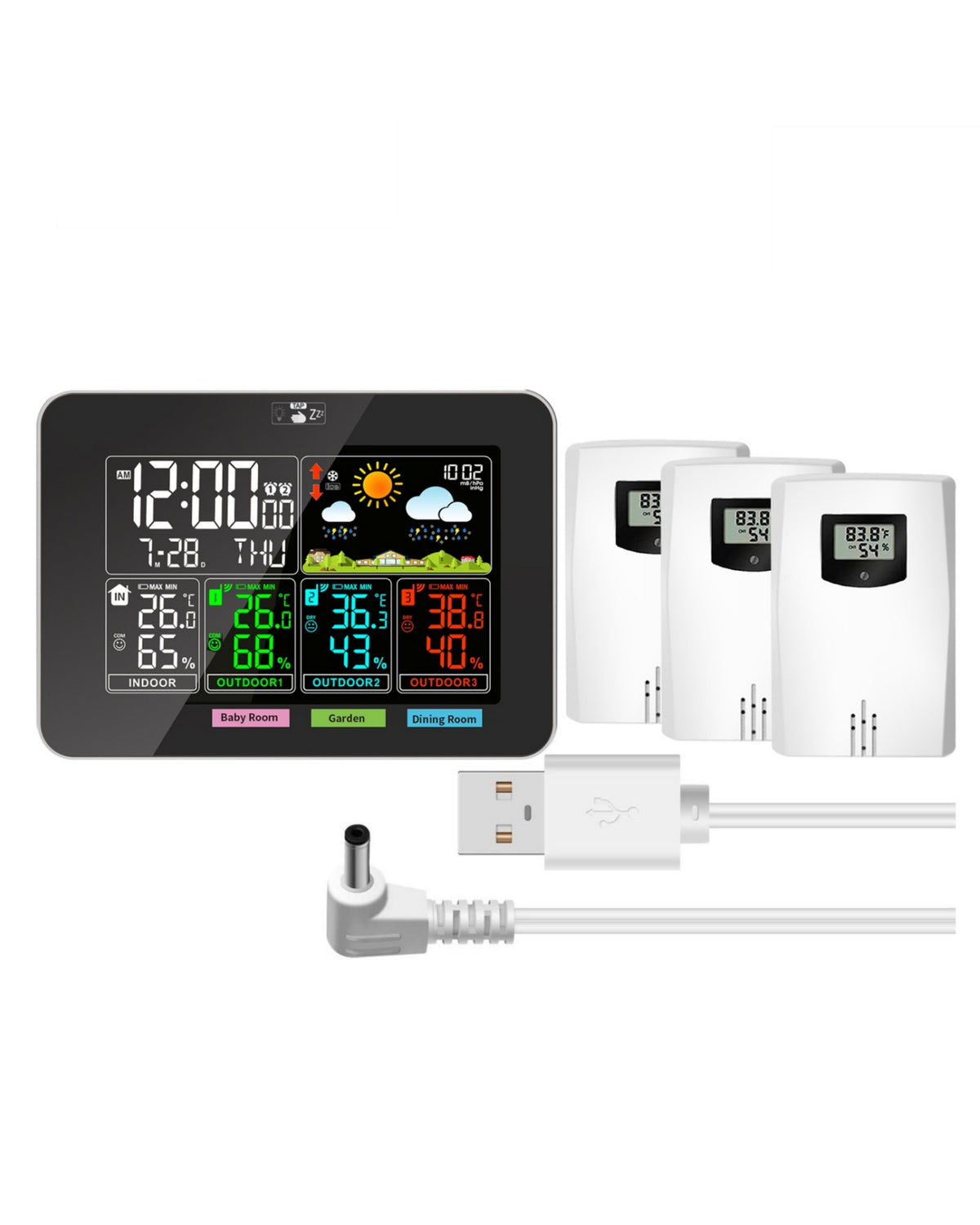 Wireless Weather Station Thermometer Temperature Humidity Monitor