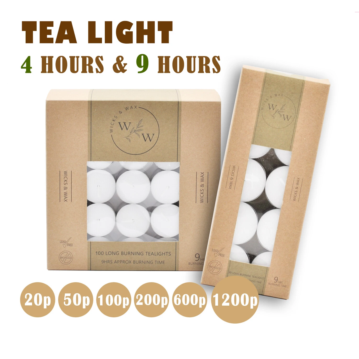 Tea Light Candles Tealight Wedding Candle Bulk Tealights Hour Party 9 Hours