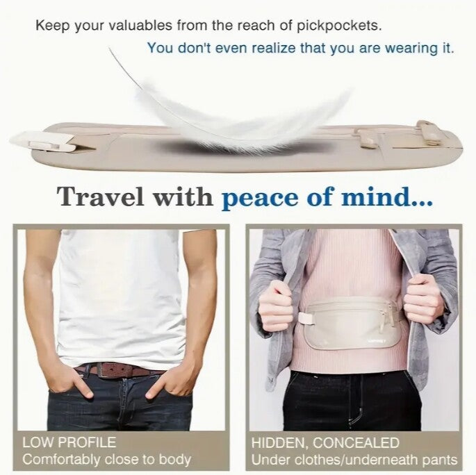 Unisex Waist Bum Bag Men Women Fanny Pack Holiday Travel Money Belt Pouch Wallet