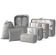 7Pcs Packing Cubes Travel Pouches Luggage Organiser Clothes Suitcase Storage Bag