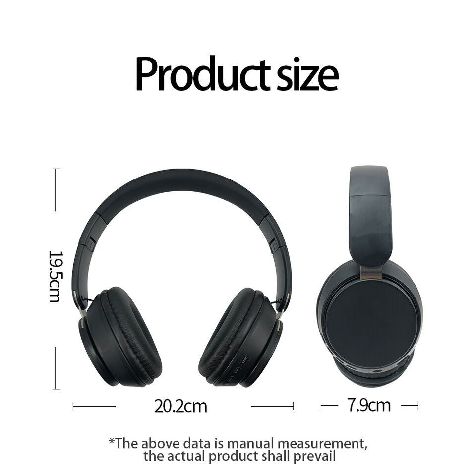 Wireless Headphones Bluetooth 5.1 Gaming Sports Earphones Gift Kids Hifi Stereo