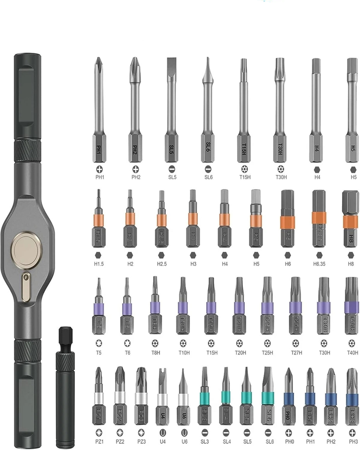 42 in 1 Magnetic Screwdriver Set Multi Bit Magneti DIY Ratchet Screwdriver Set