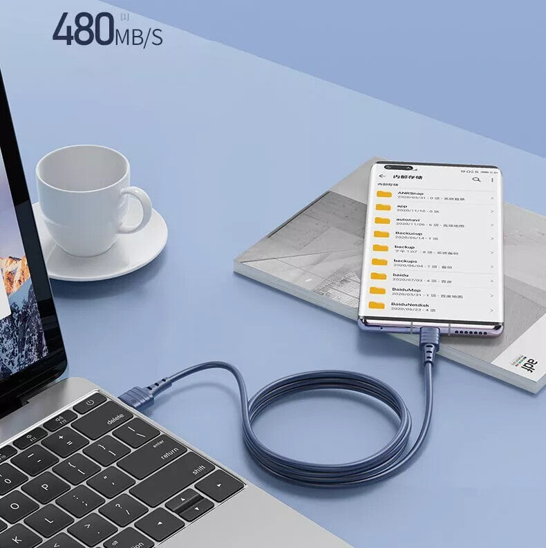 USB to Type C Charger Cable Fast Charging Data Cord for Samsung 1M