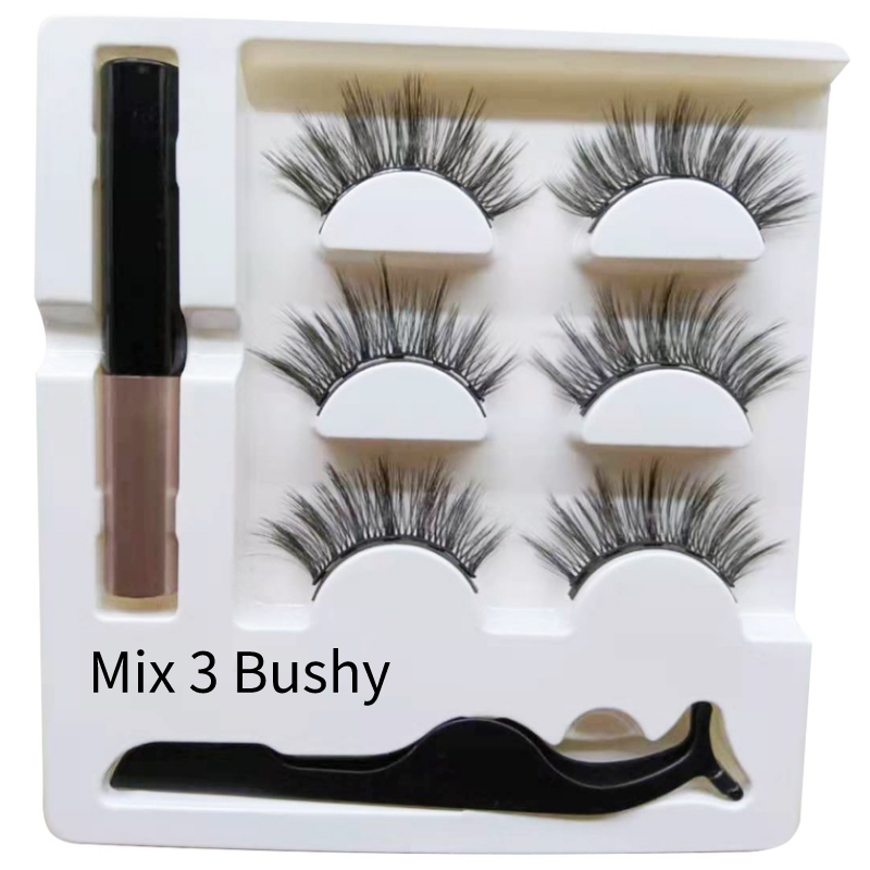 Magnetic False Eyelashes Natural Eye Lashes Extension Liquid Eyeliner Tweezer