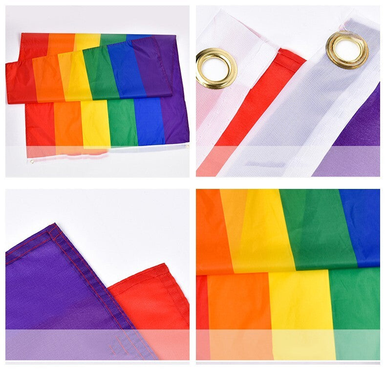 Large LGBT Pride Flag Rainbow Flag Party Banner Gay Heavy Duty LGBTQ 90x150 cm