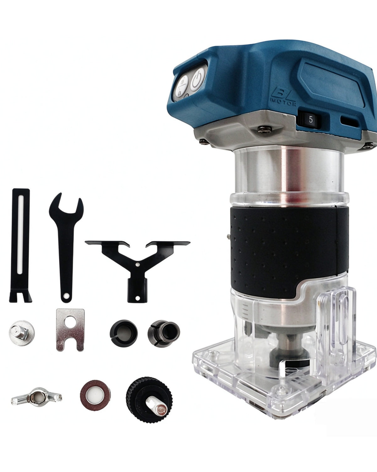 (No Battery) Wood Trimmer Router Compact Brushless Tool For Makita 18V Battery
