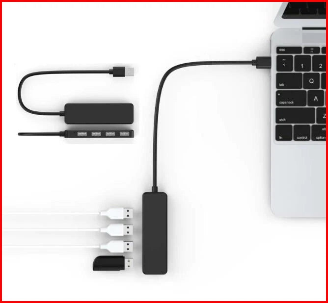 USB C Type-C HUB adapter Connector 4 ports to USB 3.0 2.0 OTG