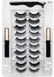 Magnetic False Eyelashes Natural Eye Lashes Extension Liquid Eyeliner Tweezer