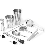 11PCS Bartender Kit Boston Cocktail Shaker Bar Set Maker Mixer