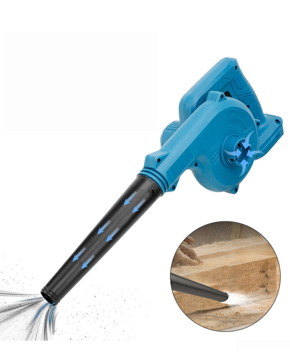 (No Battery) For Makita 18V Battery Cordless 19000r/min Blower Vacuum Leaf Dust Tools Work