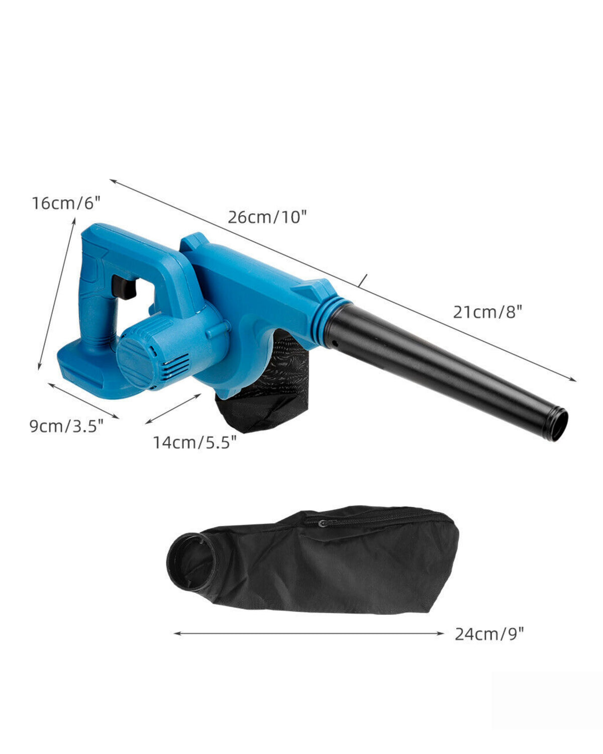 (No Battery) For Makita 18V Battery Cordless 19000r/min Blower Vacuum Leaf Dust Tools Work