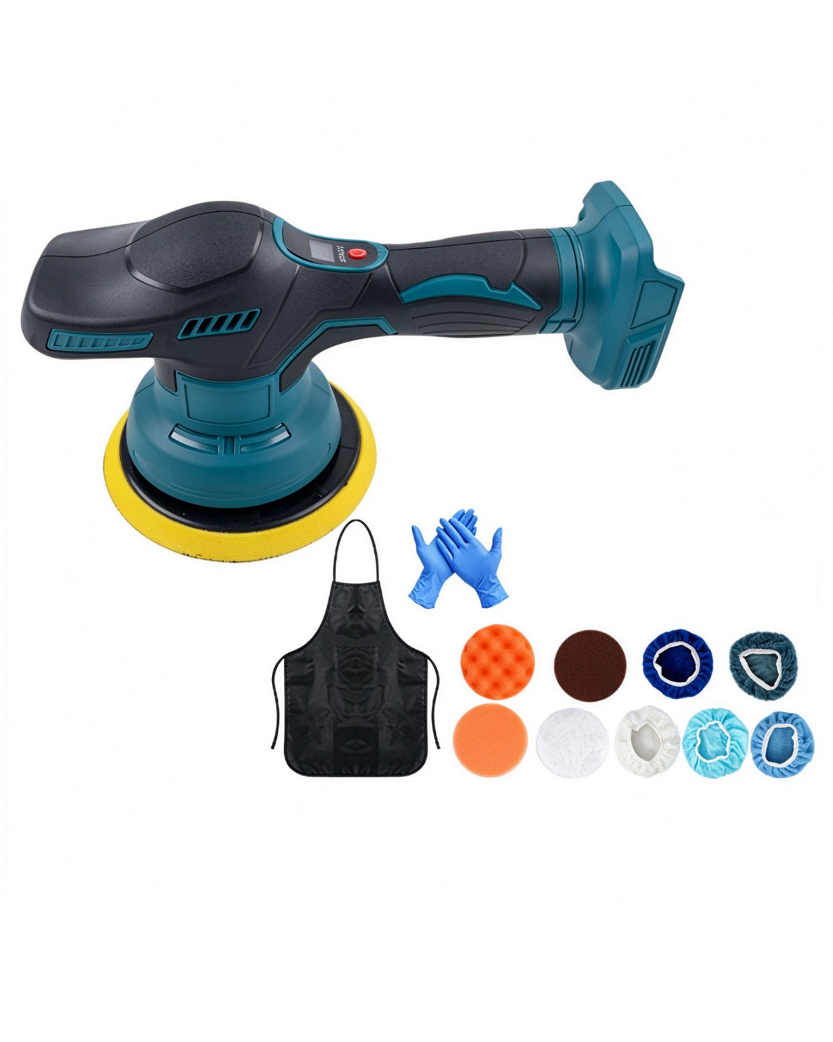 (No Battery)8 Speed 5500RPM Brushless Cordless Car Buffer Polisher for Makita 18V Battery