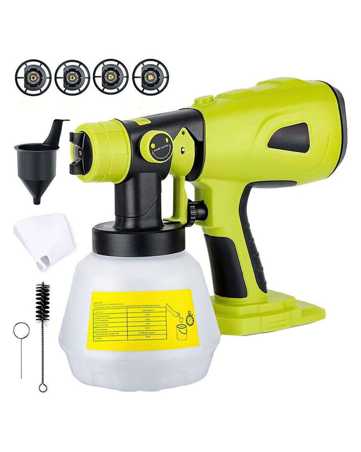 (No Battery) Cordless High Pressure Airless Spray Gun Paint Sprayer For Ryobi 18V battery